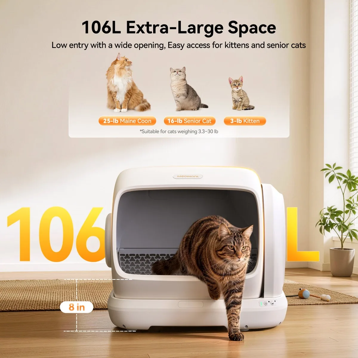 MeoWant MW-SC09 Self-Cleaning Cat Litter Box